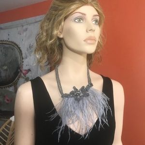 Rush by Denis and Charles Feathered Bib Necklace